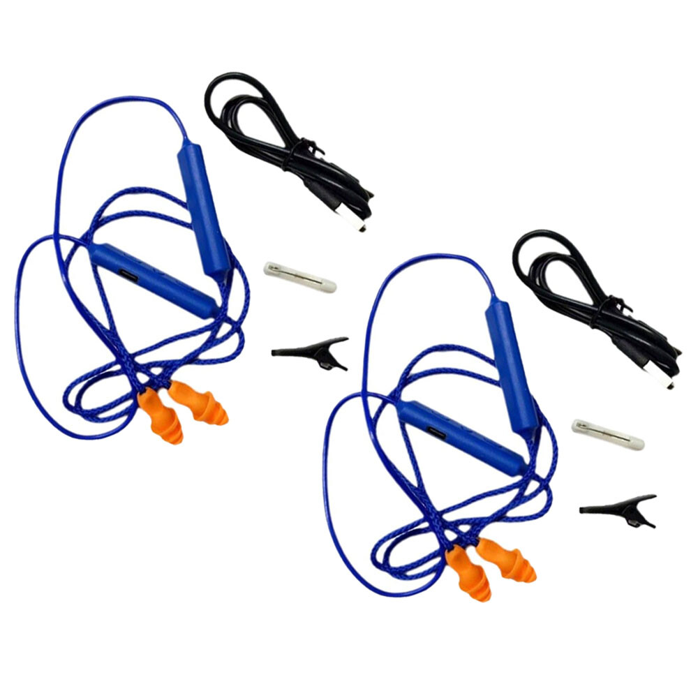 2/4/6/8x Blue Ear Plugs Bluetooth Earphone For Work, Noise Suppression, Hearing