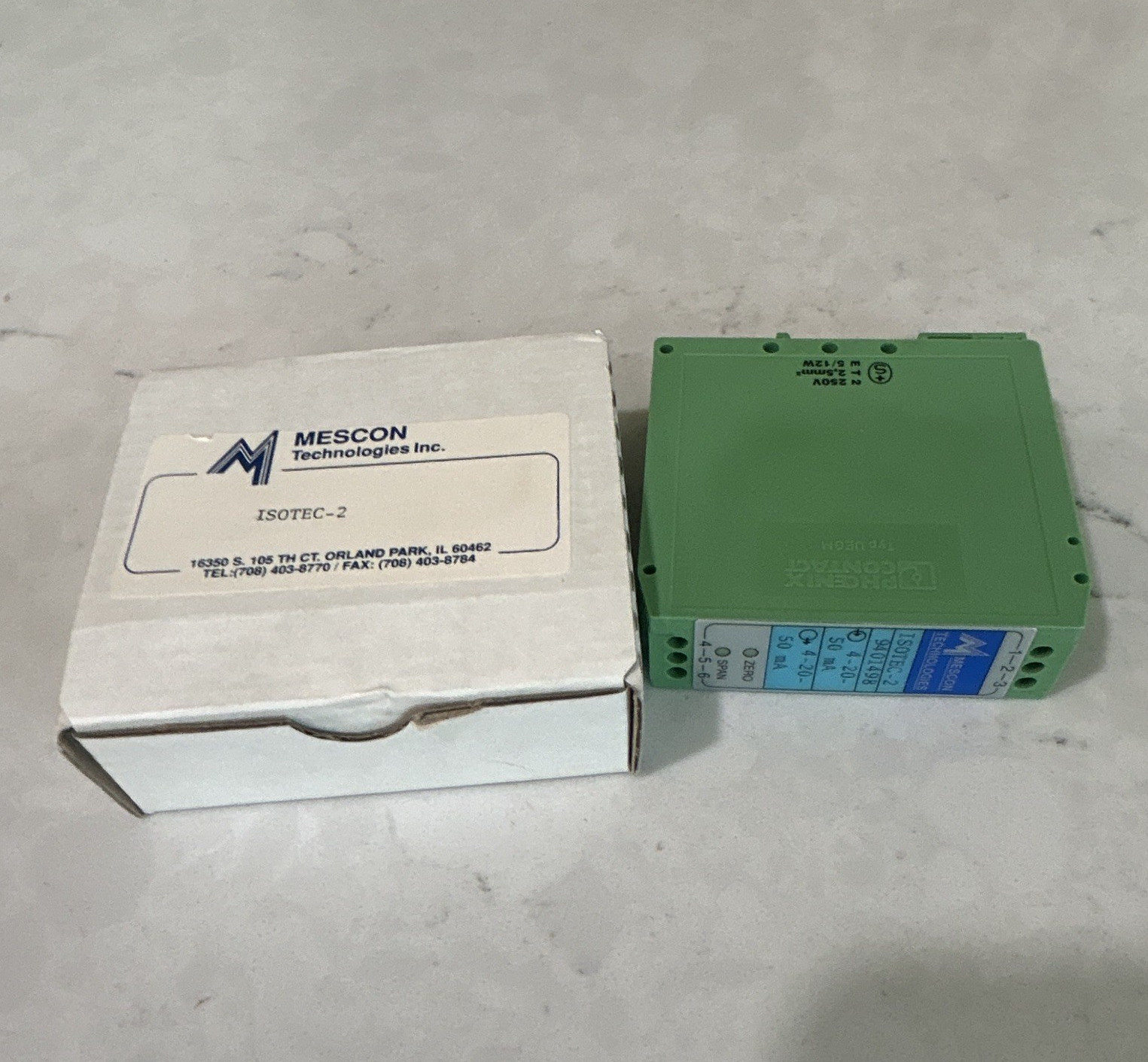 NEW MESCON ISOTEC-2 DIN Rail Signal Isolator 4-20mA to 4-20mA Phoenix Contact