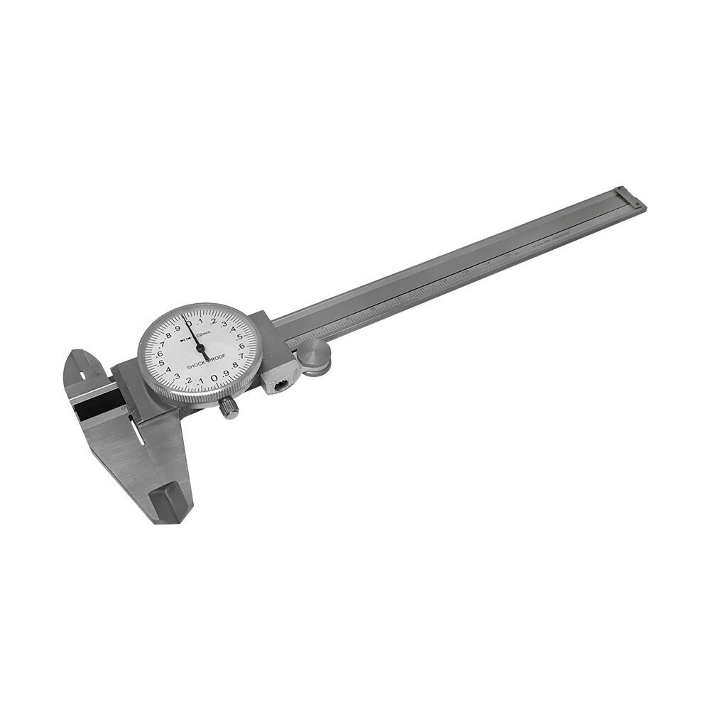 150mm Precision Metric Dial Caliper 0.02mm Stainless Steel Graduation Shockproof