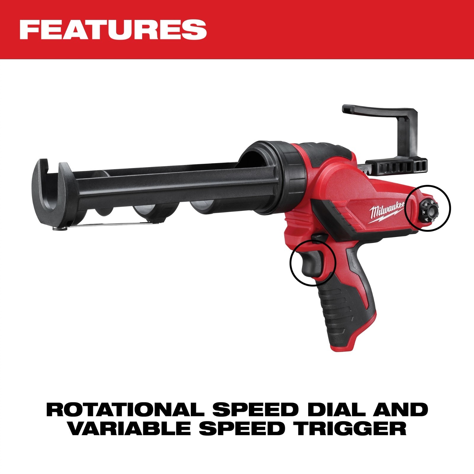 Milwaukee 2441-20 M12 10 oz Caulk & Adhesive Gun (Tool Only)