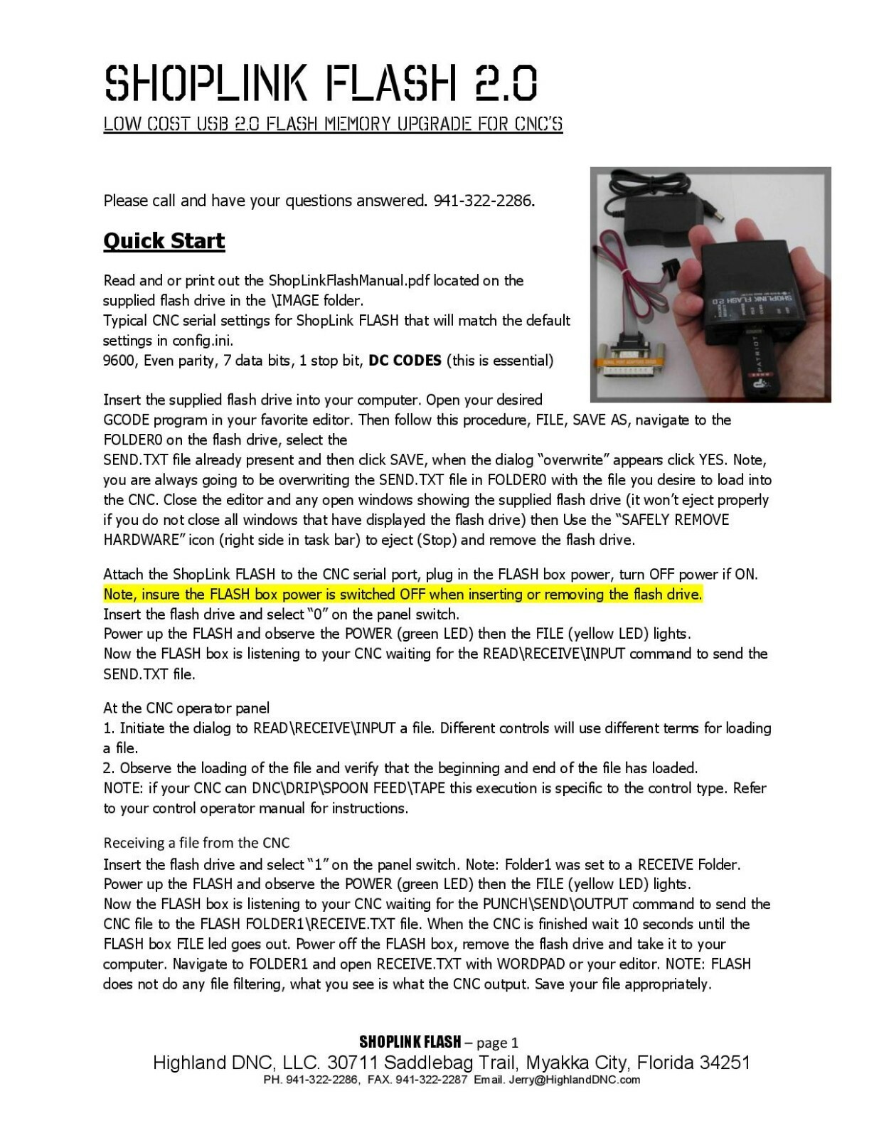 Haas USB FLASH memory upgrade for Haas CNC, Send-Receive DNC Drip feed via RS232