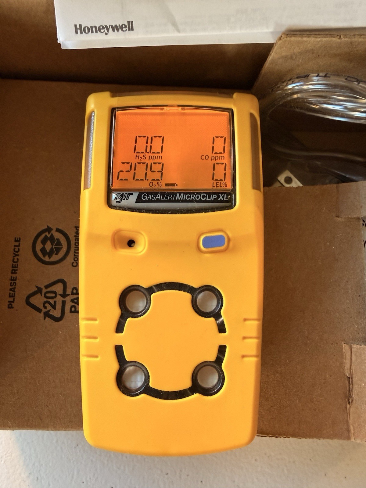 BW Technologies GasAlert MicroClip XL Multi-Gas Monitor, MCXL-XWHM-Y-NA