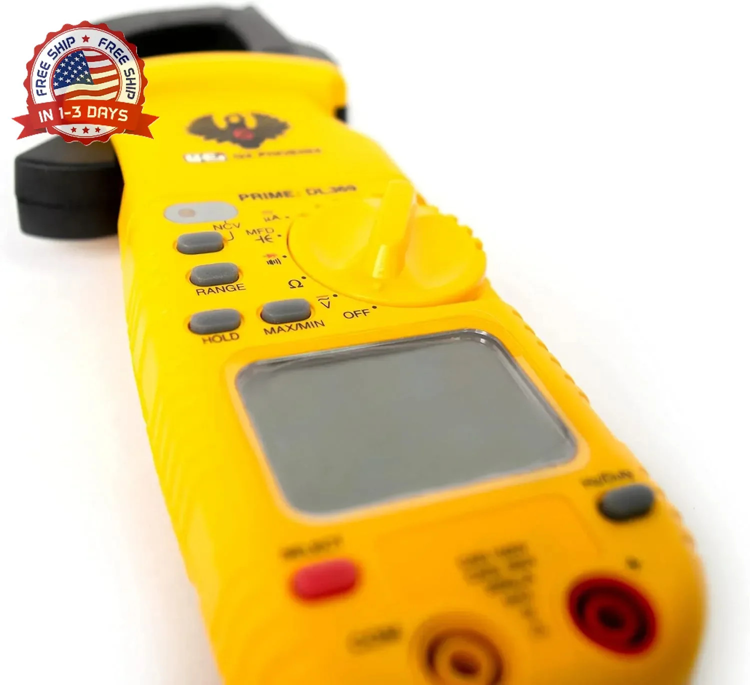 UEi DL369 Digital Clamp Meter HVAC Auto-Ranging 4000 Counts Volt Meter AC Amp Me