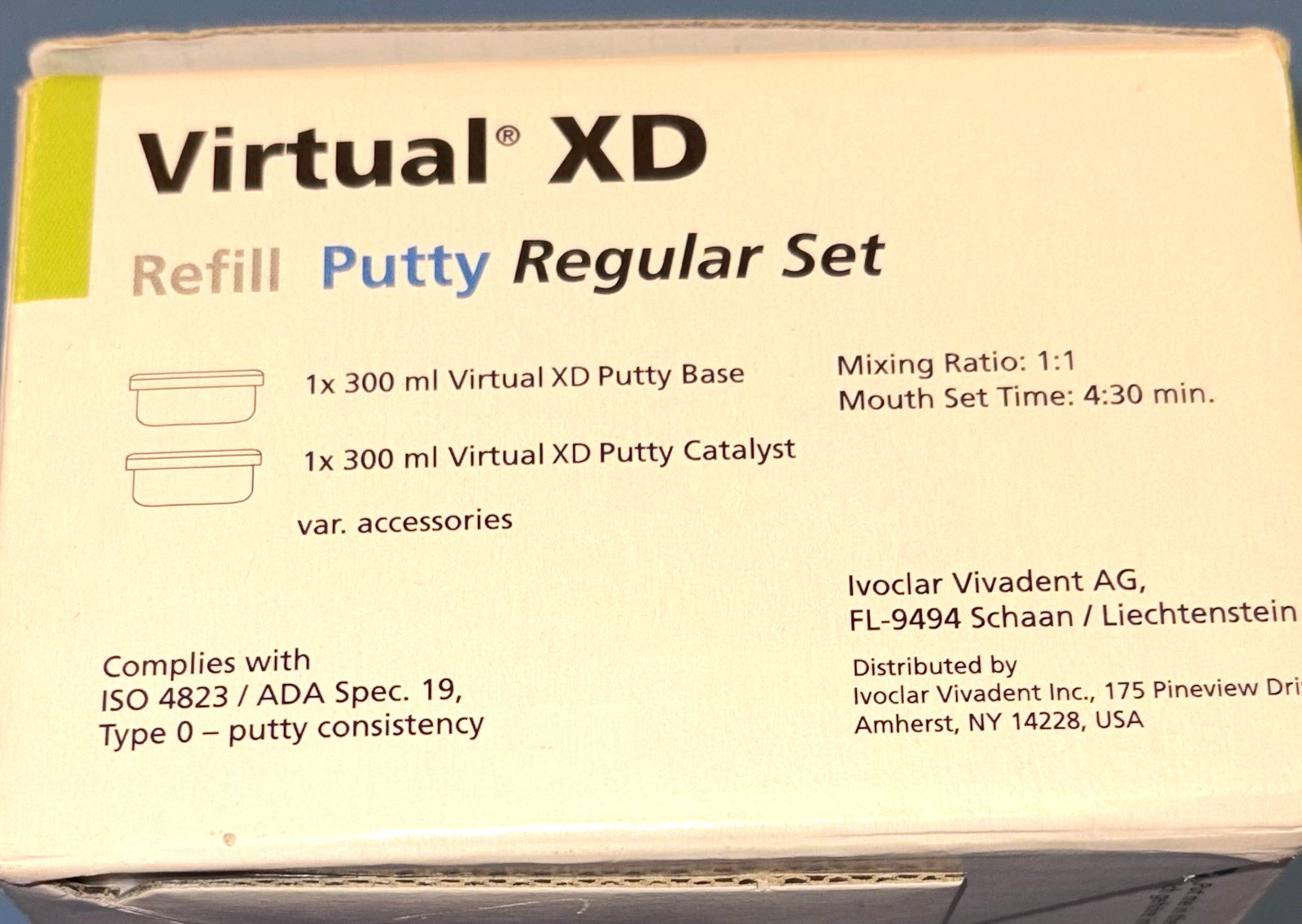 IVOCLAR Virtual XD Refill PUTTY REGULAR SET