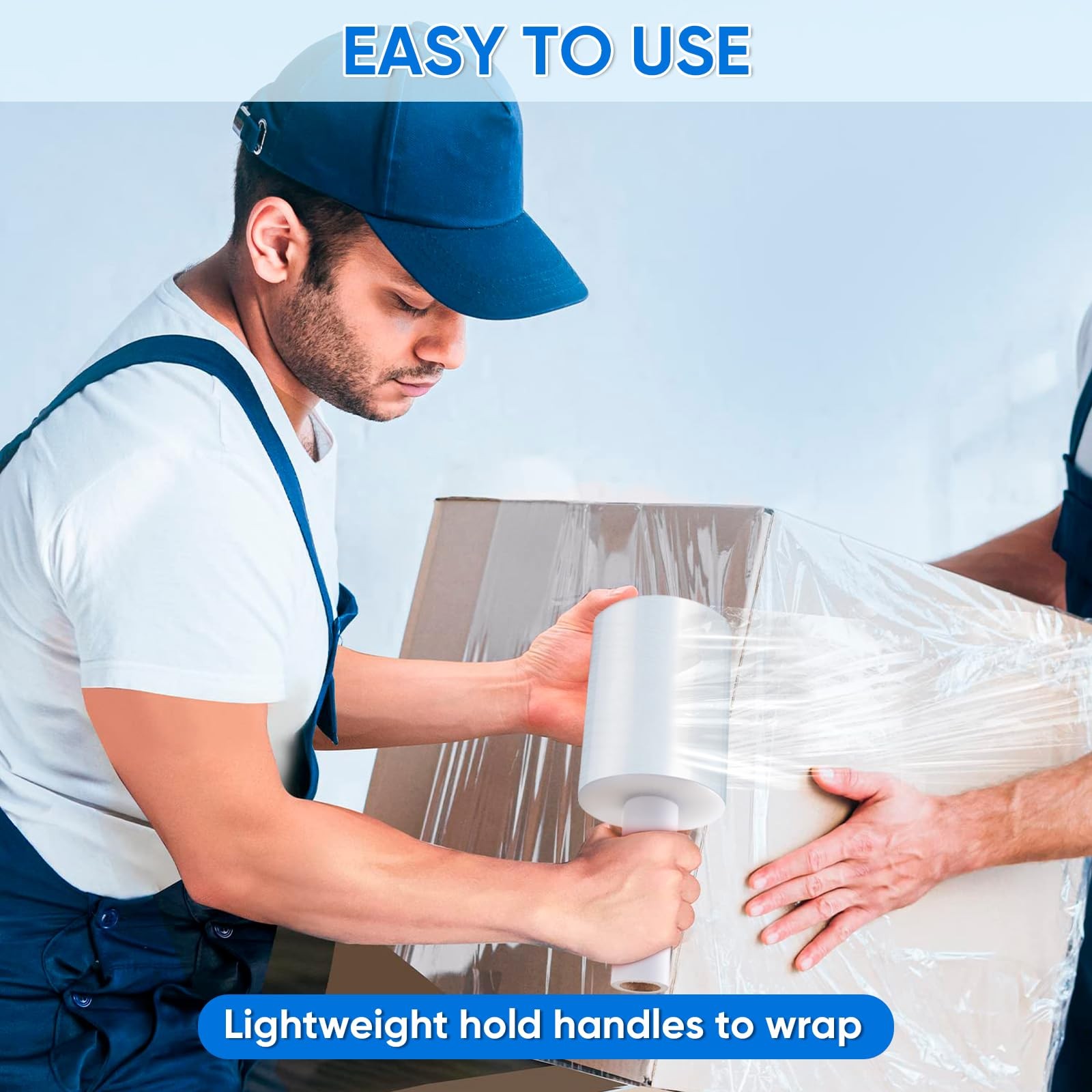 TICONN Stretch Wrap Film Roll, 1000ft Industrial 5»-1PK, Clear
