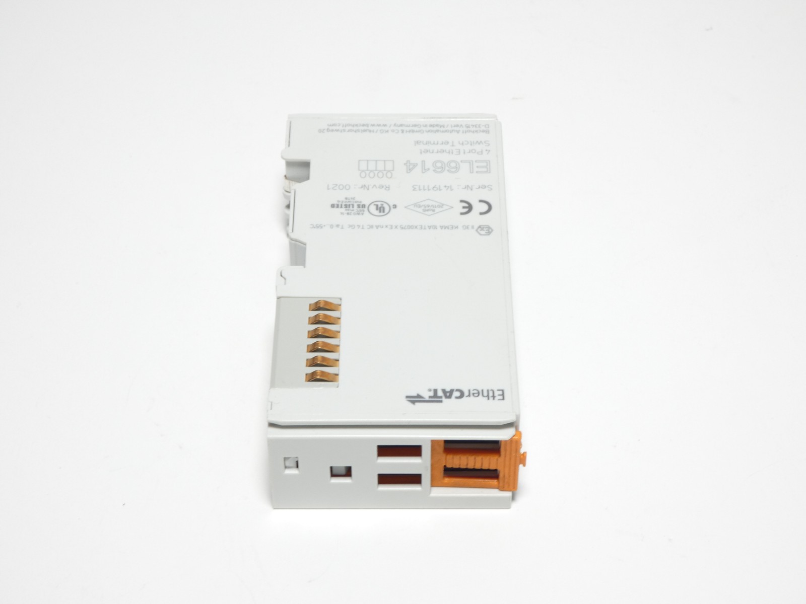 Beckhoff EL6614 EtherCAT 4-Port Ethernet Switch Terminal