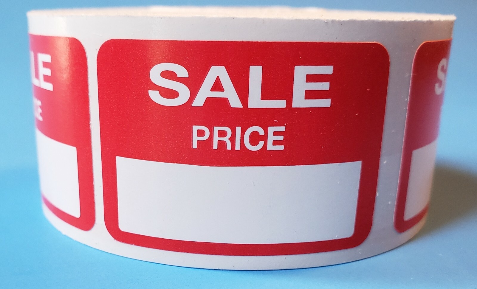 500 Self-Adhesive Sale Price Rectangular Retail Labels Sticker Merch Tag Red