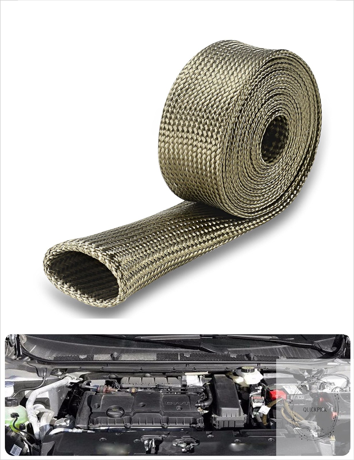Heat Shield Sleeve Fuel Line Heat Shield Auto Hose Spark Plug Wire Cover Protect