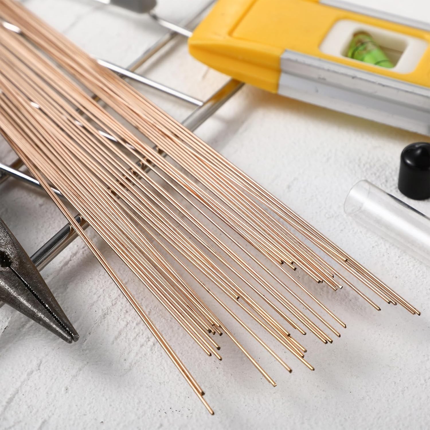 40PCS 15 Percent Silver Brazing Rods BCuP 5 HVAC Copper Welding Alloy Rod New US