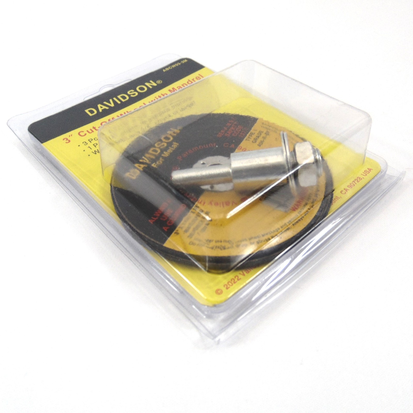 Davidson 3″ Cut-Off Wheels w/ Mandrel Metal Cutting Cutter Disc Set 3-Pack