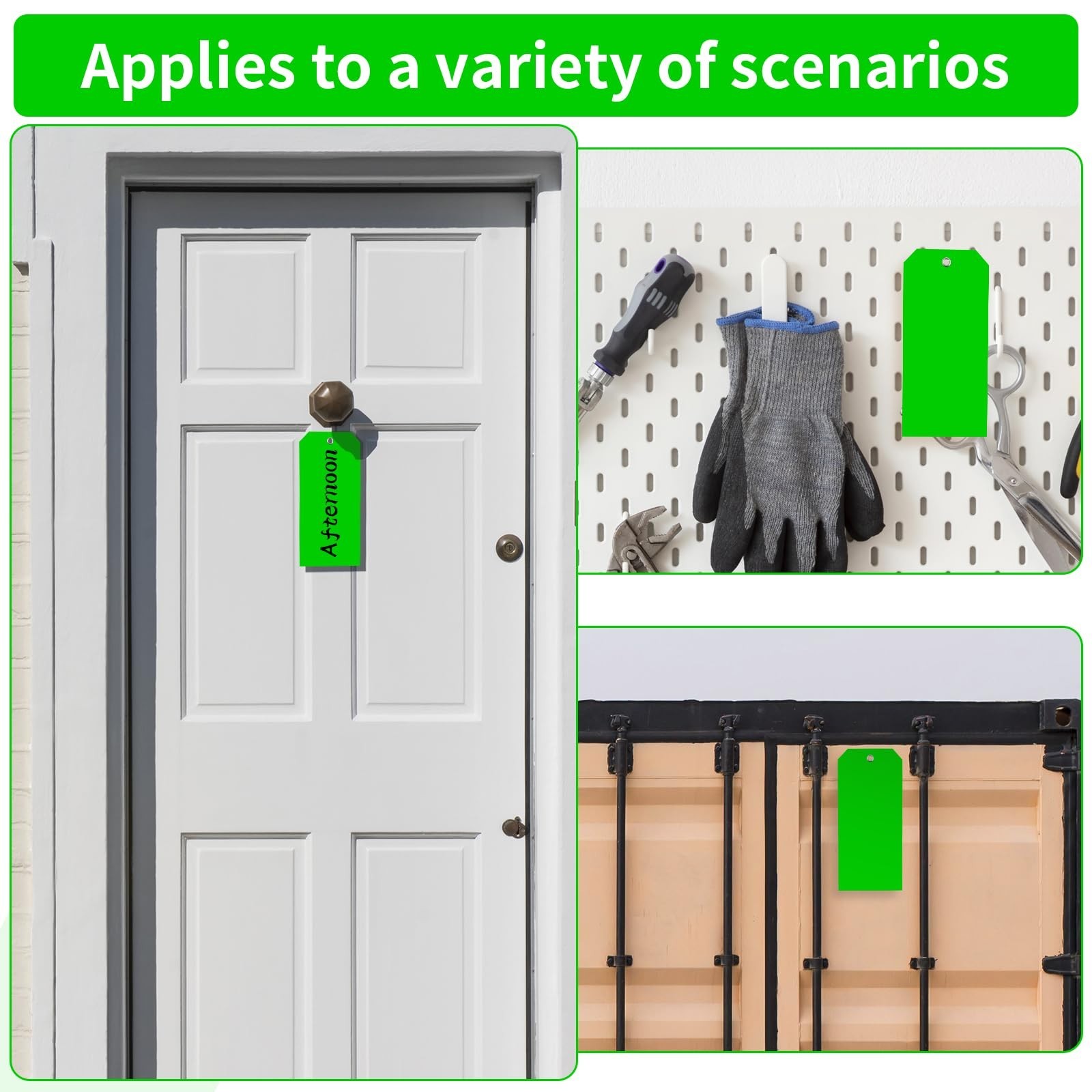 1000 Waterproof Green Plastic Shipping Tags 4.75″ x 2.375″, Writable, Reinforced