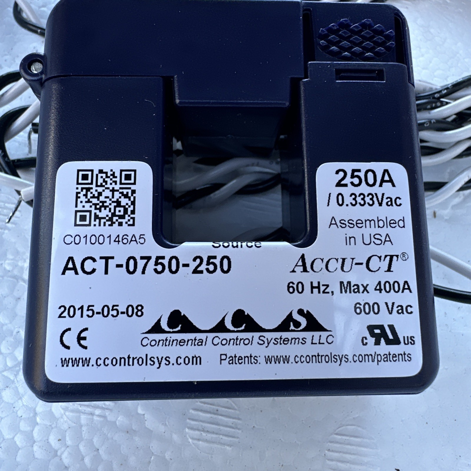 Accu-CT ACTL 0750-250 250 Amp Split-Core Current Transformer