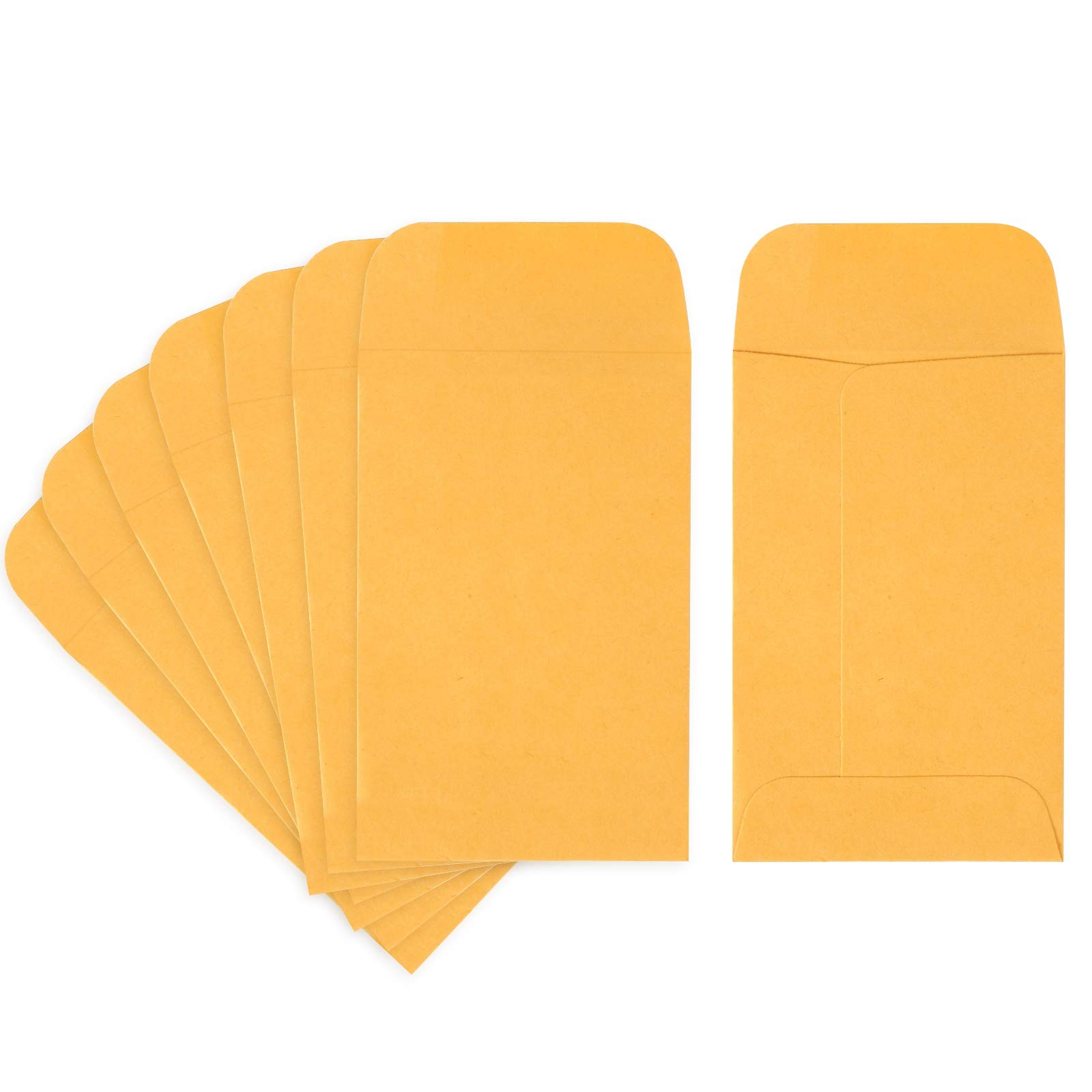 Coin Envelopes 2.25×3.5 Gummed Flap for Home, Garden, Office – 100 Pack