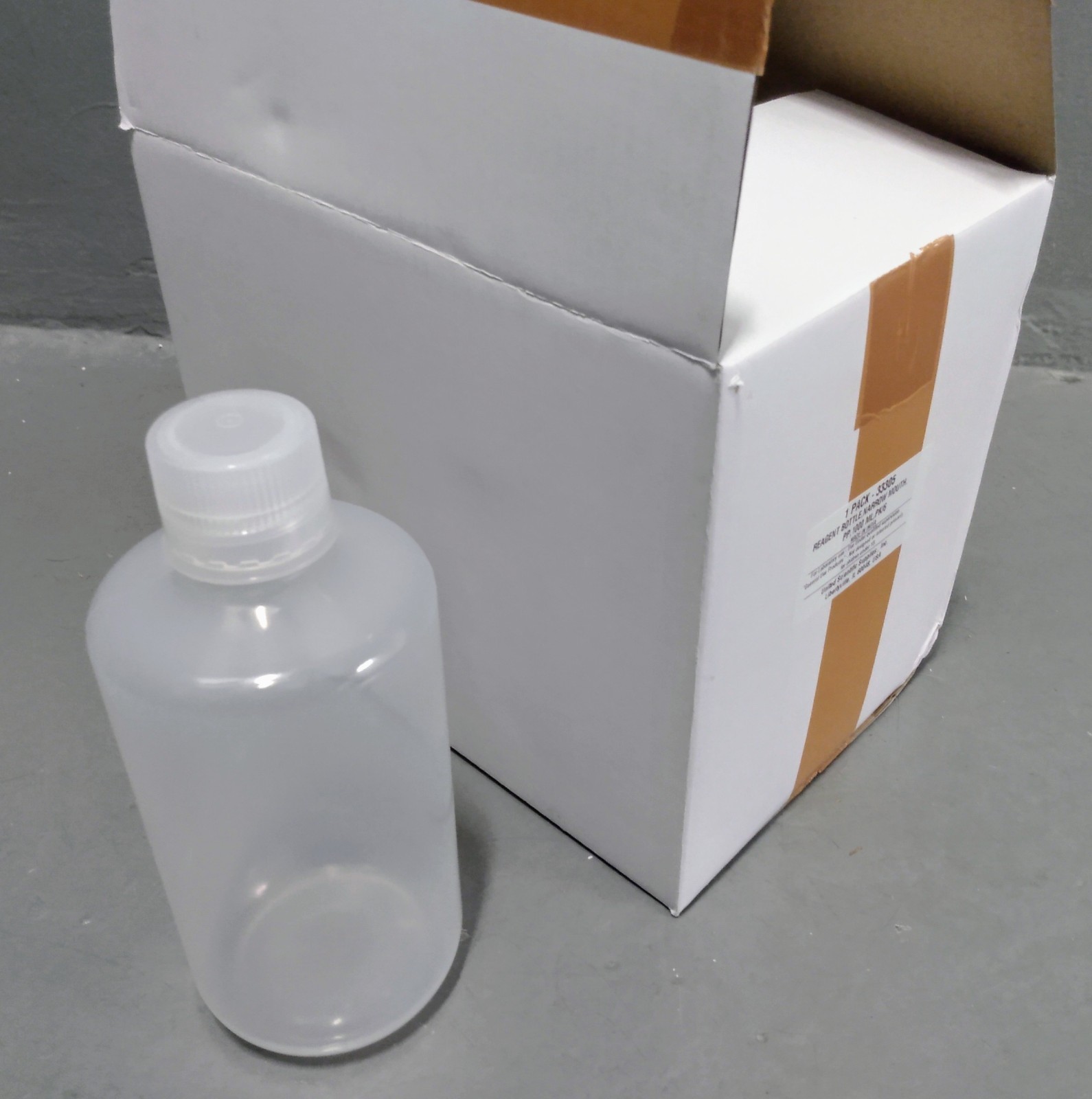 (6) 1000ml Reagent Bottle Narrow Mouth PPE , United Scientific 33305