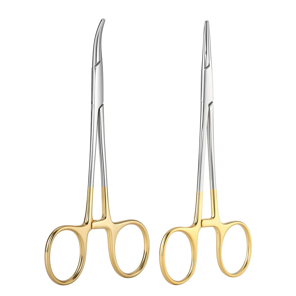 AZDENT Dental Surgical Hemostat Forceps Curved/Straight Locking Clamp Pliers
