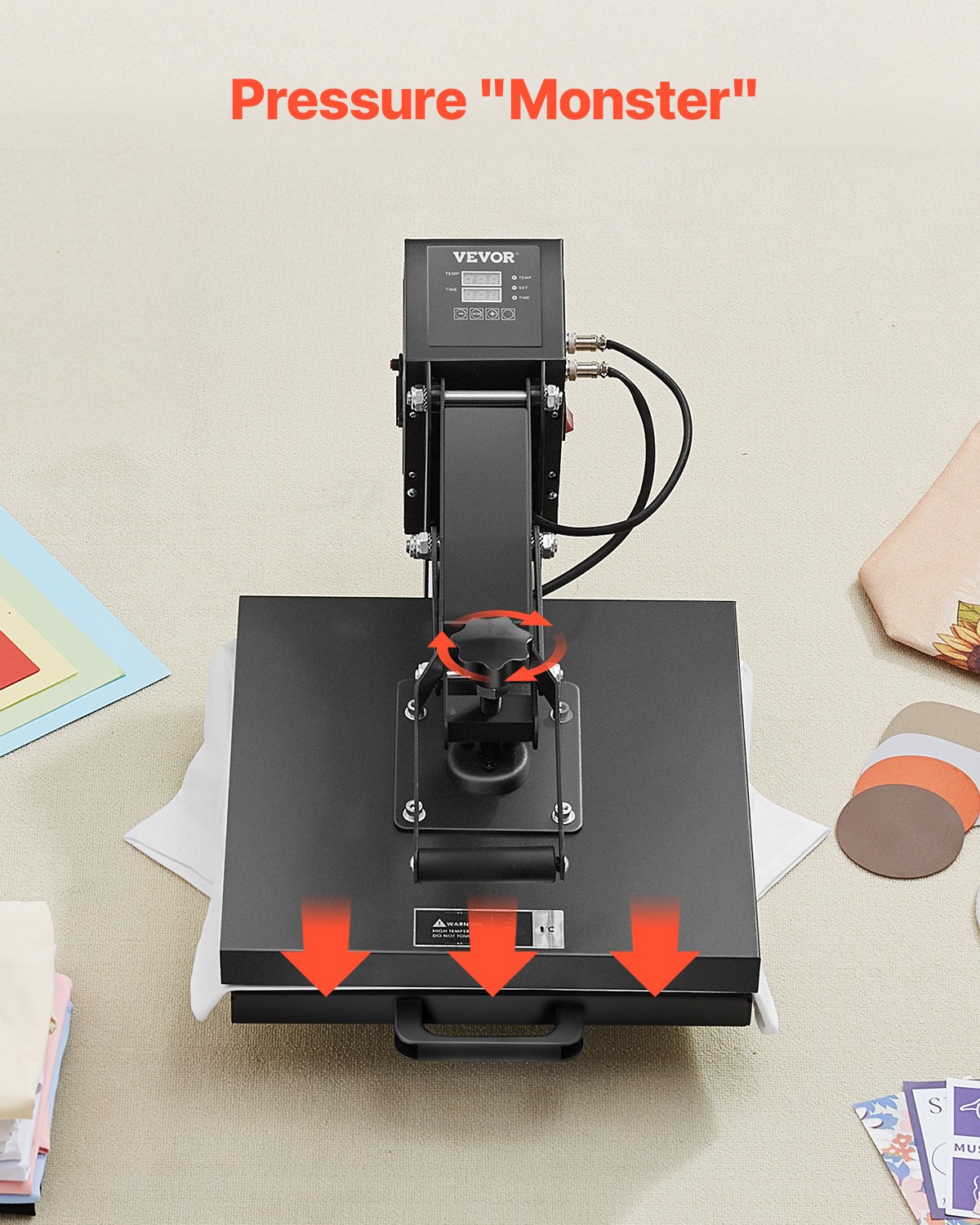 VEVOR Heat Press Machine 15 x 15 inch Sublimation Printer Transfer for DIY