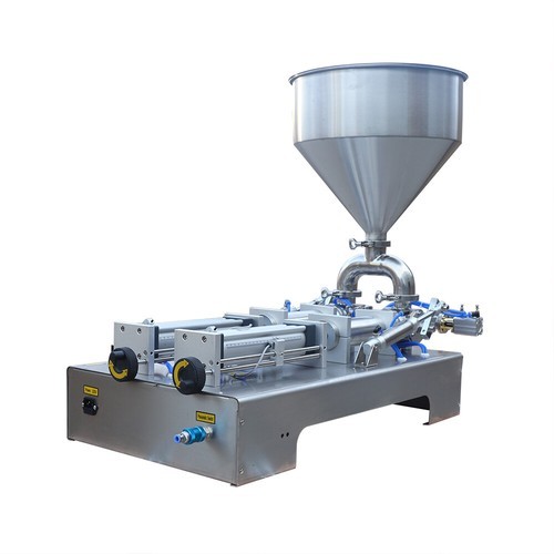 Double Head Liquid Paste Filling Machine Horizontal Pneumatic 50-500ml 800W USA