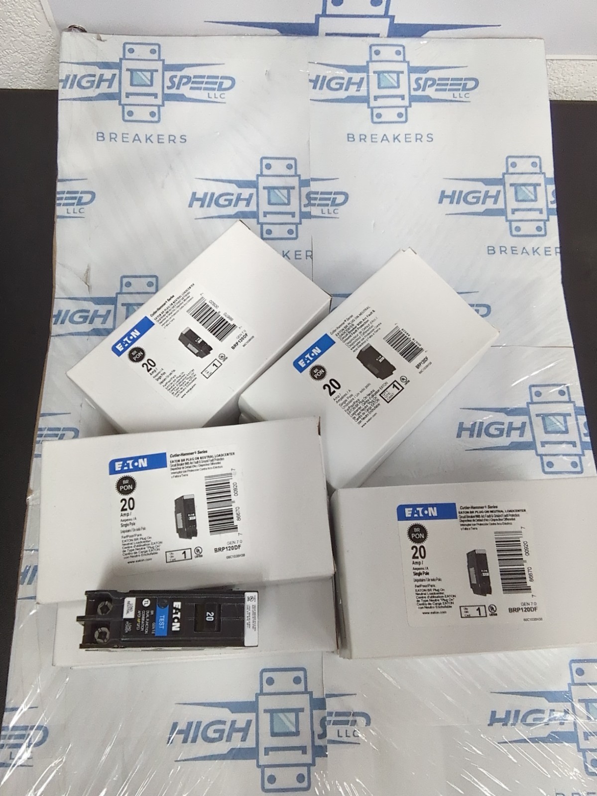 10 Eaton BRP120DF 120 20A 1-Pole Circuit Breaker