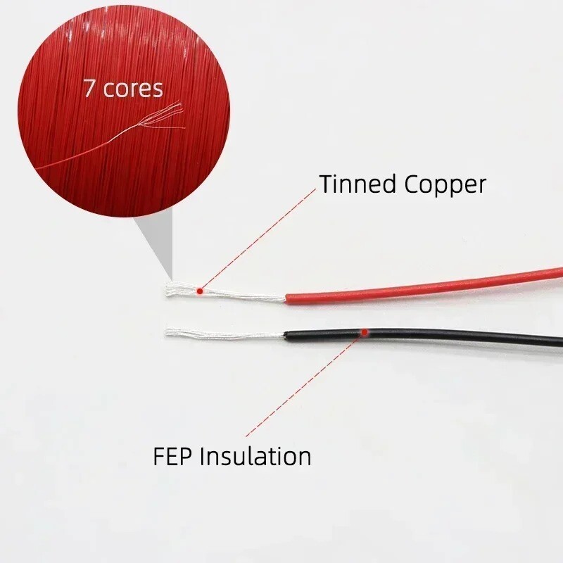 5M UL10064 40/36/34/32/30/28/26 AWG electronic ultra-fine High Temp Hook Up Wire