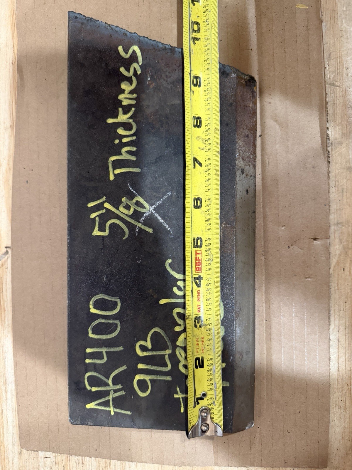 Irregular Piece of Abrasive Resistant Steel Plate – AR400 – 5/8” Thickness
