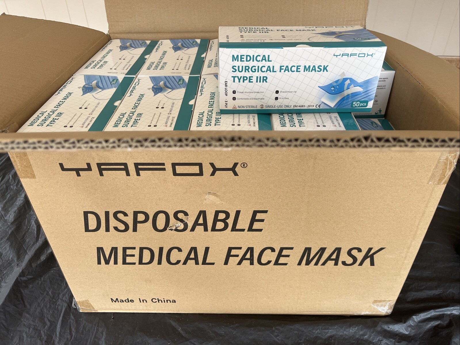 Bulk Lot 3-ply Ear Loop Disposable Face Masks, Case of 40 Packs, 2000 Pcs, NEW!
