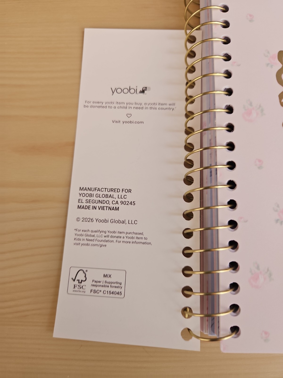 LoveShackFancy x Target – Yoobi Monthly & Weekly Planner 5″x 8″ With Bow Pen