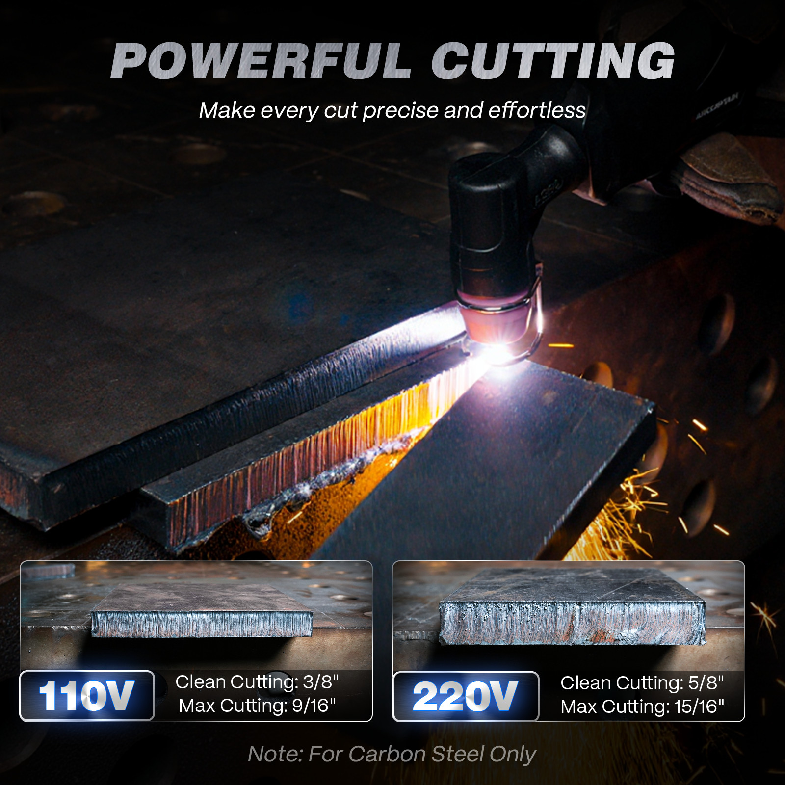 ARCCAPTAIN 60A Plasma Cutter Non-Touch Pilot Arc Plasma Cutting Machine 110/220V