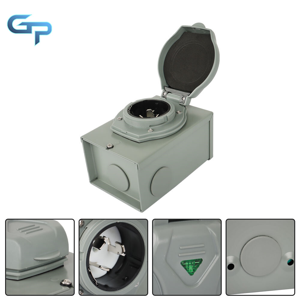 50 Amp Generator Power Inlet Box, SS2-50P 3 Prong Power Inlet Box 120/250V