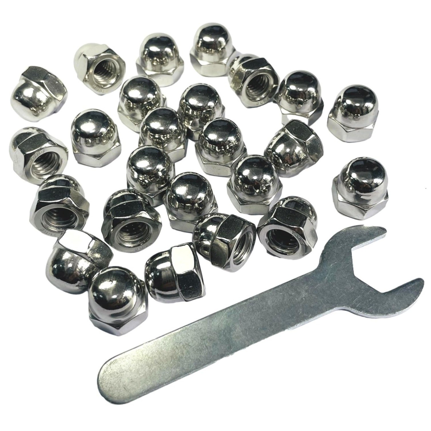 25pcs 3/8-16 Acorn Cap Nuts,3/8-16 Cap Nuts,Acorn Hex Cap Dome Head Nuts