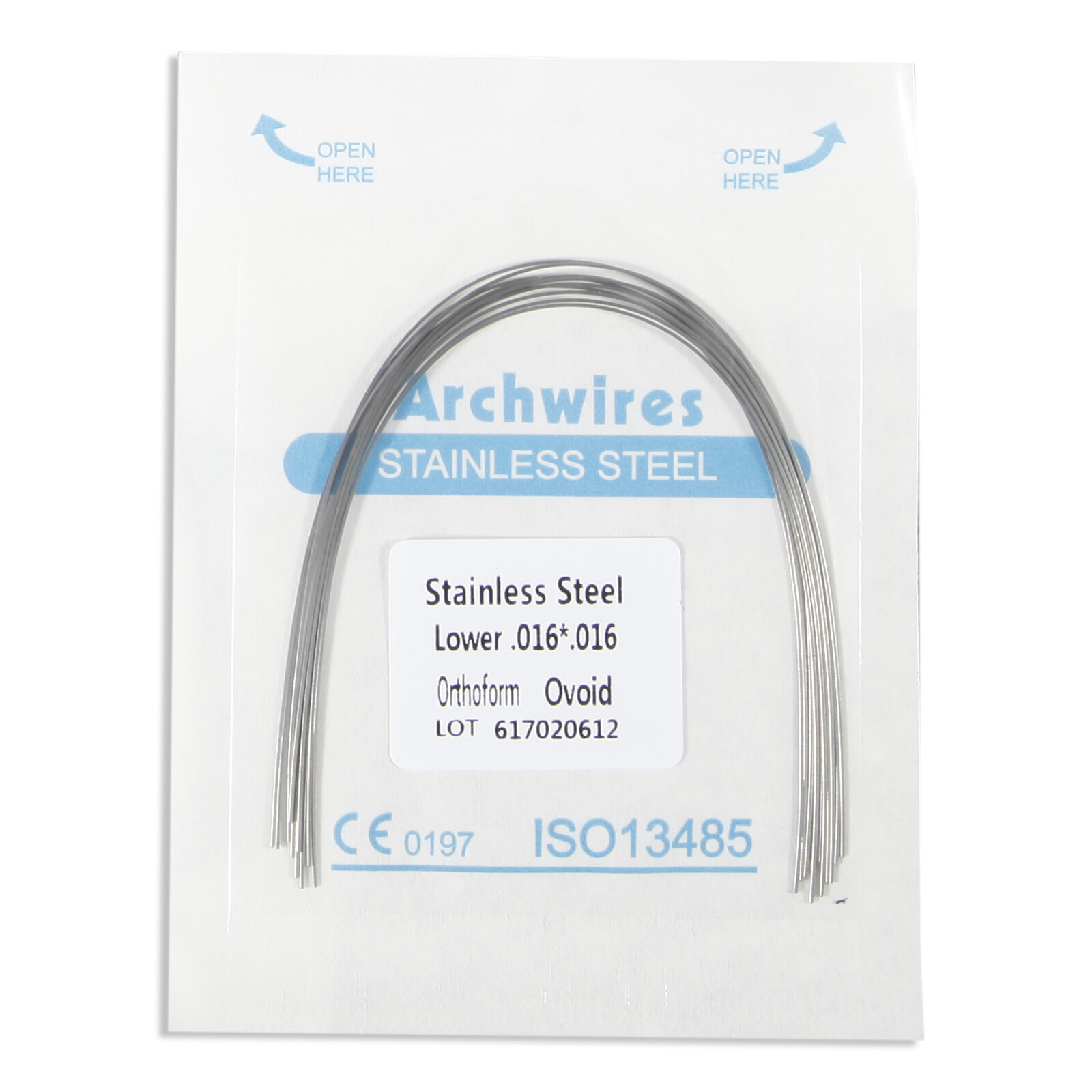 Alambre para Arco de Ortodoncia Dental Acero Inoxidable Redondo/Rectan 10 packs