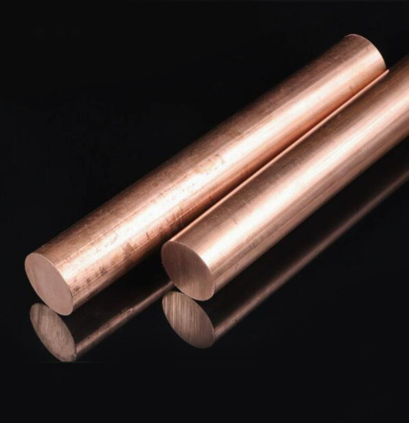 12mm – 100mm Dia T2 Purple Copper Round Rod Bar Electrode Rod Length 100-400mm