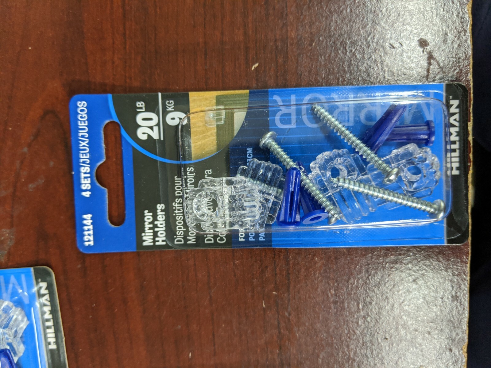 10 pk of 4 sets of Plastic 1/4″ Mirror Holders