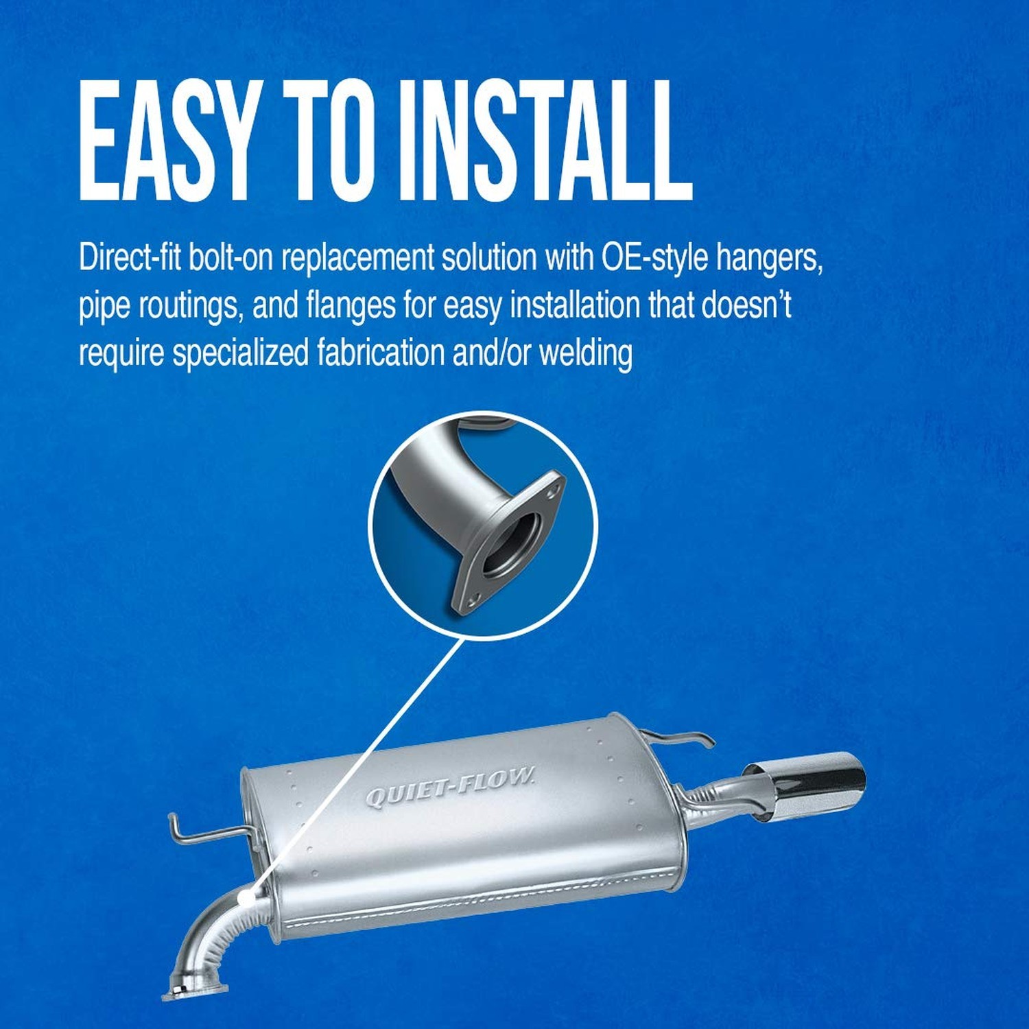 Walker 21690 Exhaust Muffler Stainless Steel Universal Weld-On 2.25in