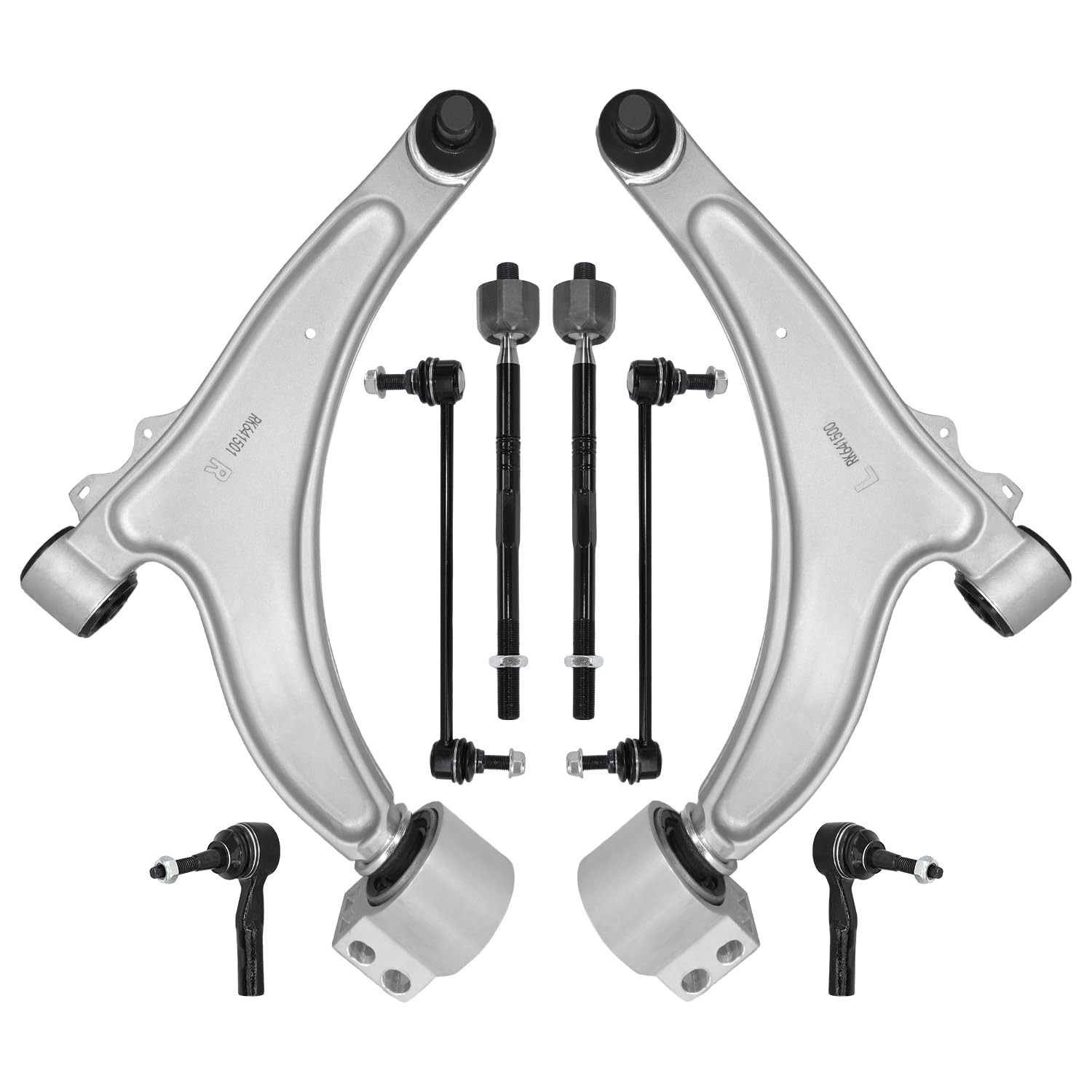 8 Pcs Front Lower Control Arm Set Ball Joint Tie Rods Sway Bar for 13-15 Malibu