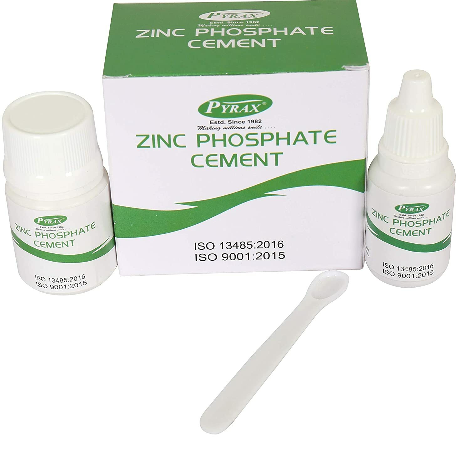 Pyrax Zinc Phosphate Cement Permanent Tooth Filling Powder Liquid Kit Free