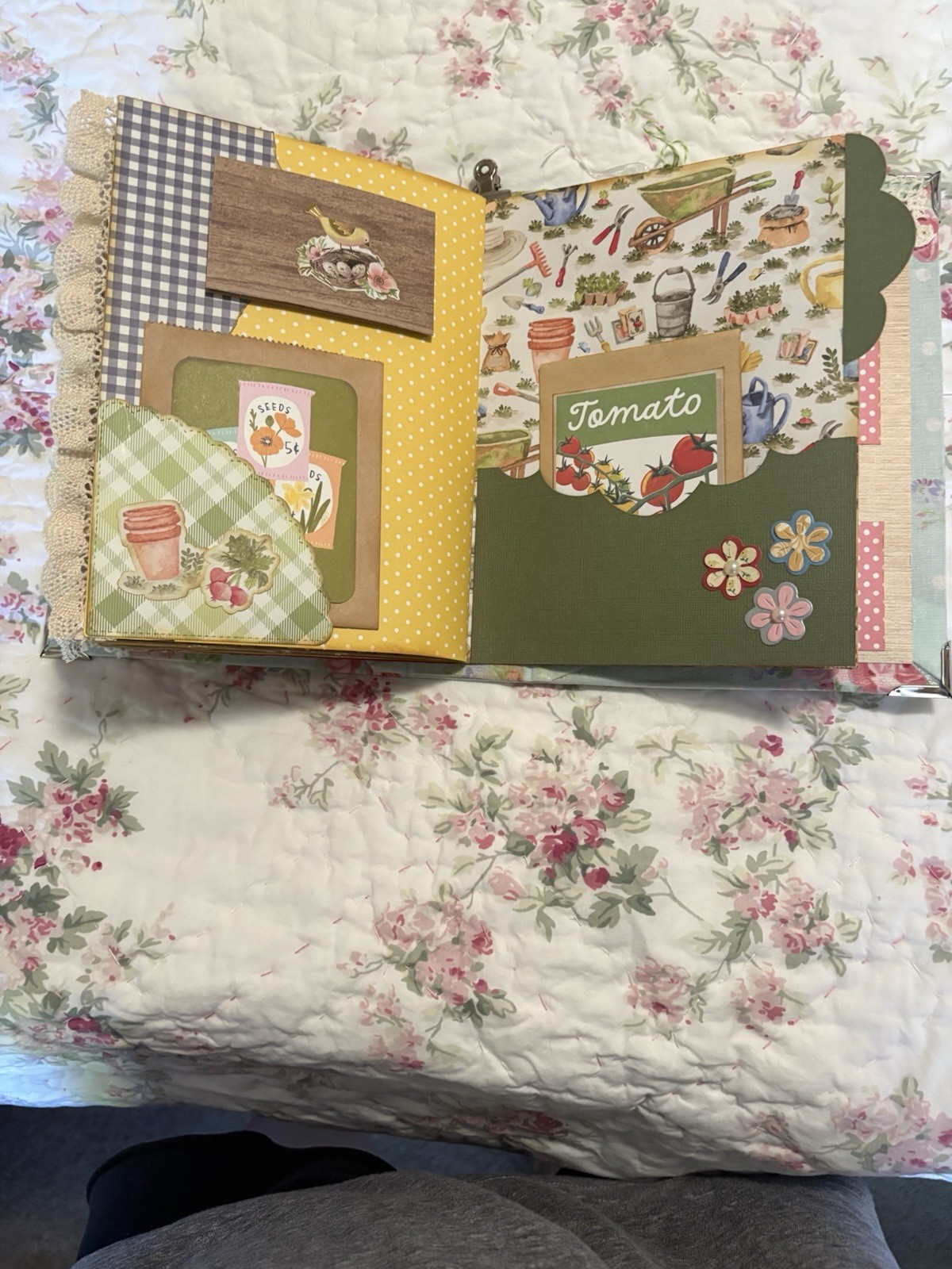 Handmade Keepsake Journal 14 double sided pages, “Whimsical Animals”
