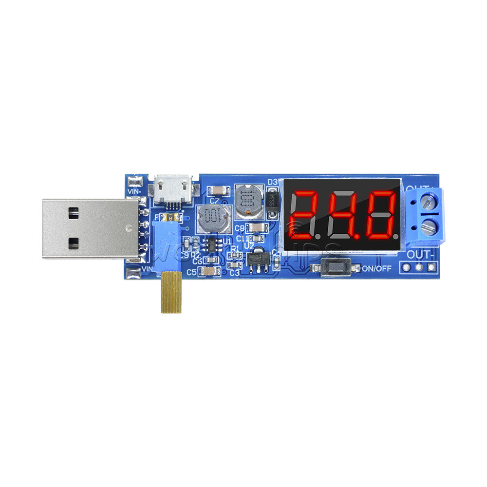 DC-DC 5V to 1.2V~24V USB Step UP/Down Boost Buck Adjustable Power Supply Module