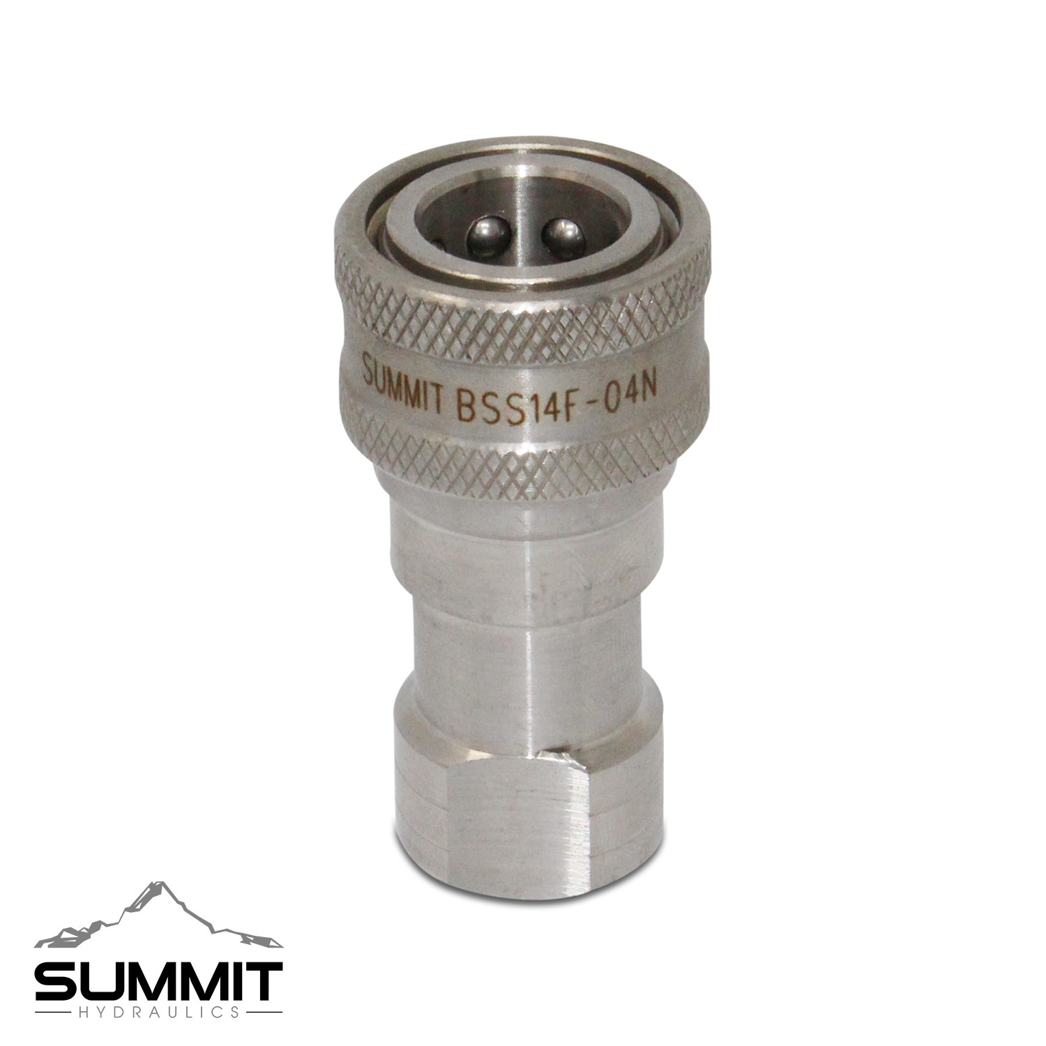 1/4″ NPT ISO 7241-B Stainless Steel Quick Disconnect Hydraulic Female Coupler