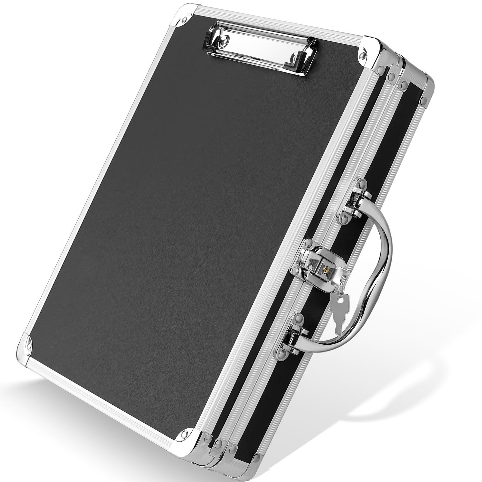 Key Lock Clipboard Storage Box Heavy Duty Metal Locking Handle Letter Size