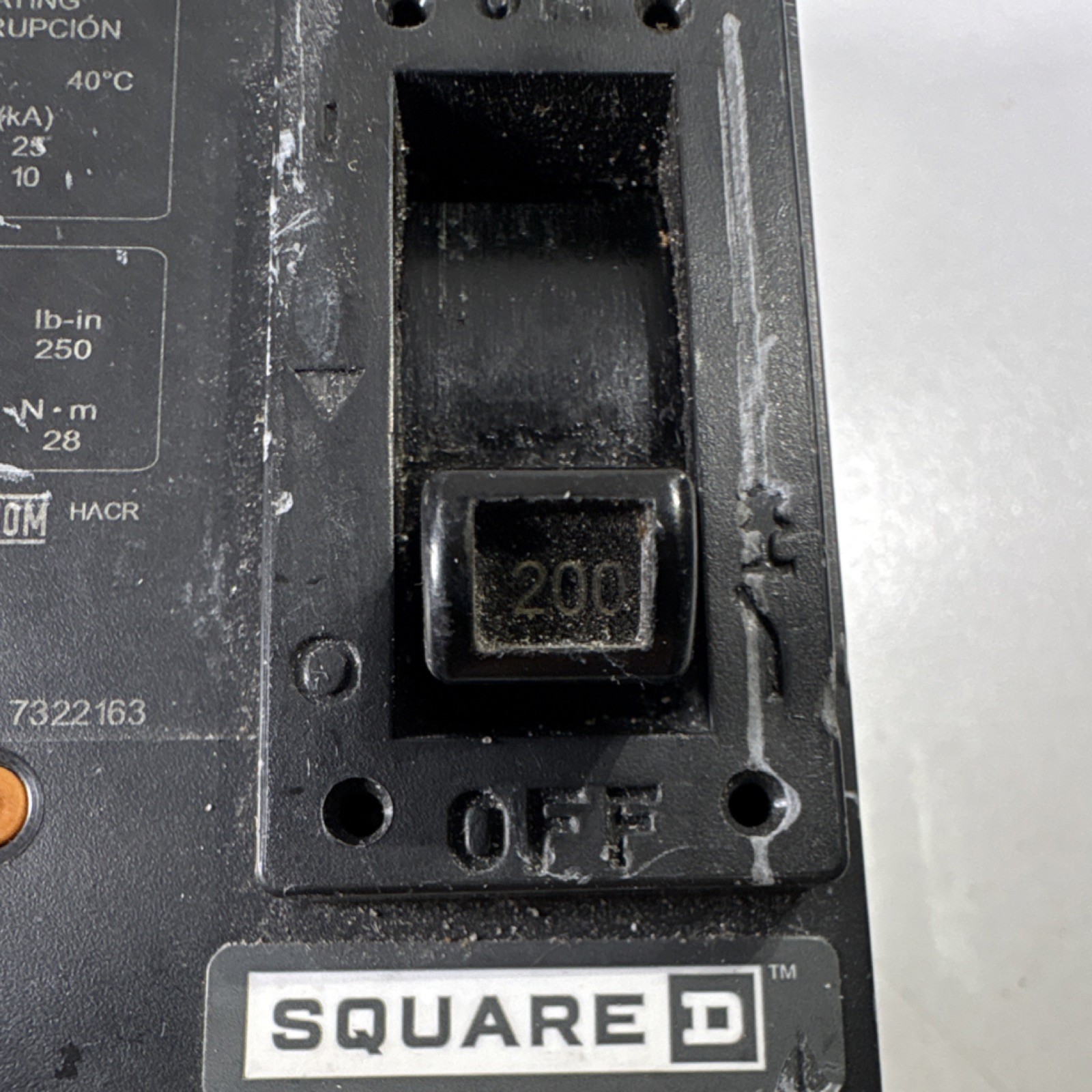 Square D PowerPacT QDL22200 2-Pole 200A Circuit Breaker, 201-250V