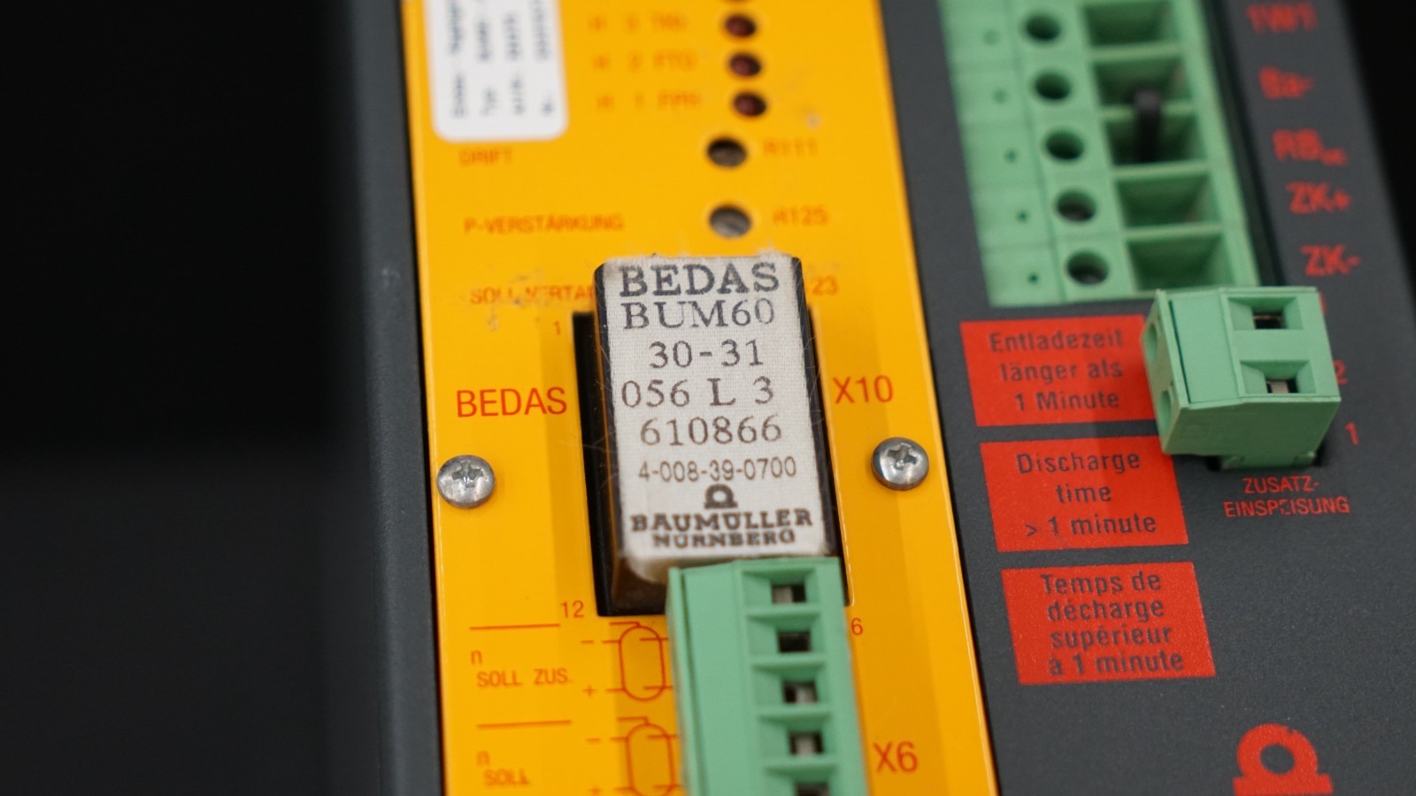 BAUMULLER BUM60-30/60-31-B-000 Servo Drive Amplifier BUM60-A-SM-0110-B