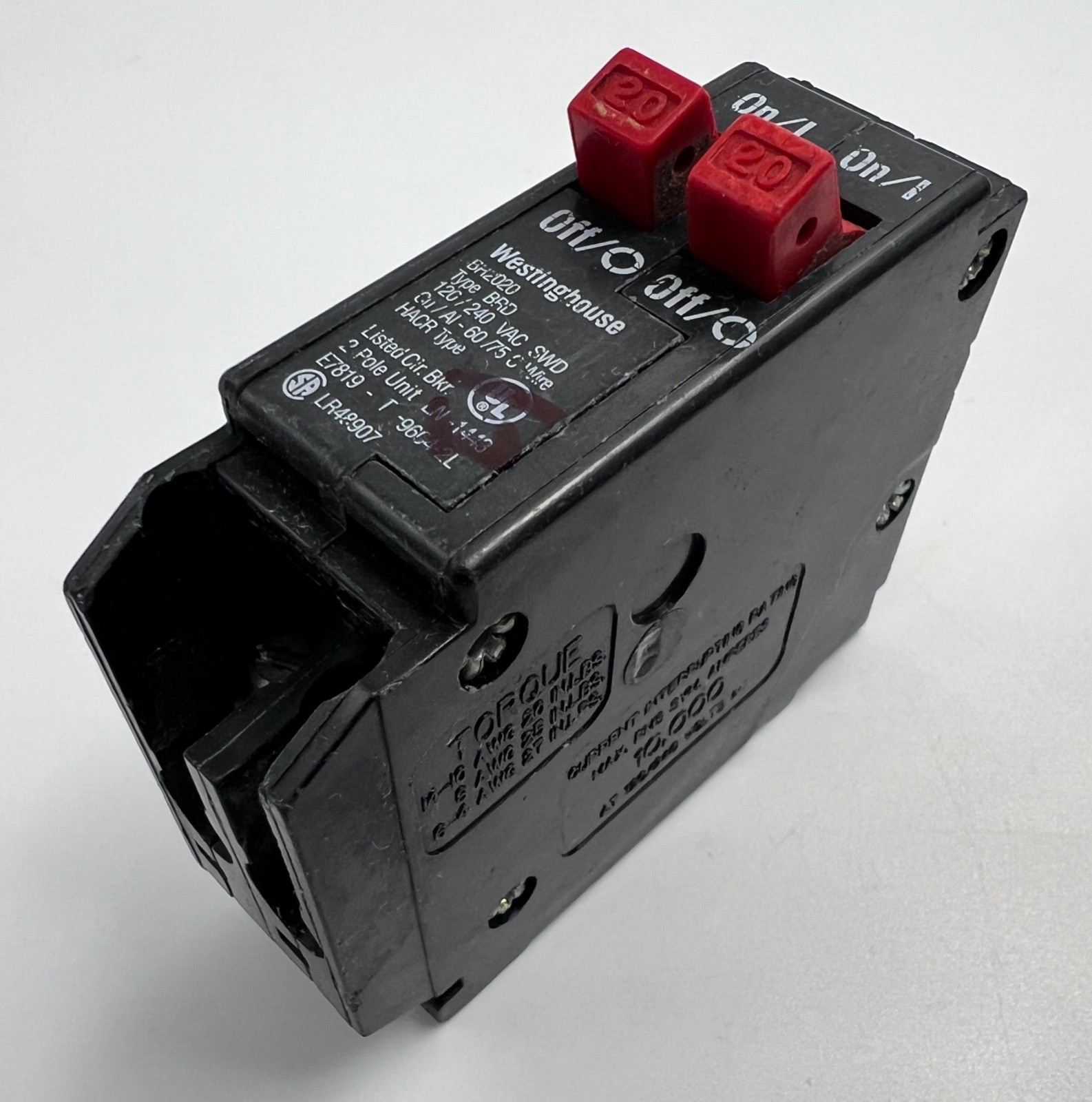 Westinghouse BR 2020 Circuit Breaker 20A 2 Pole BR2020
