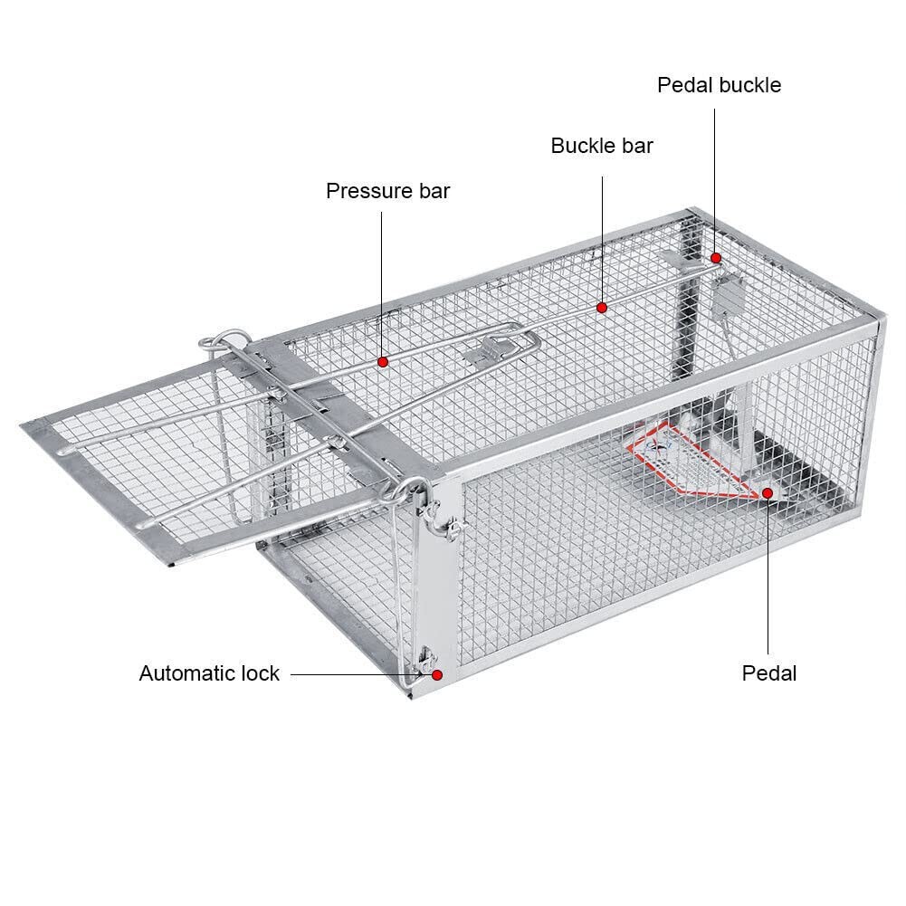 THE PERFECT PART USA Mouse Trap Rat Rodent Live Catch Cage, Gray