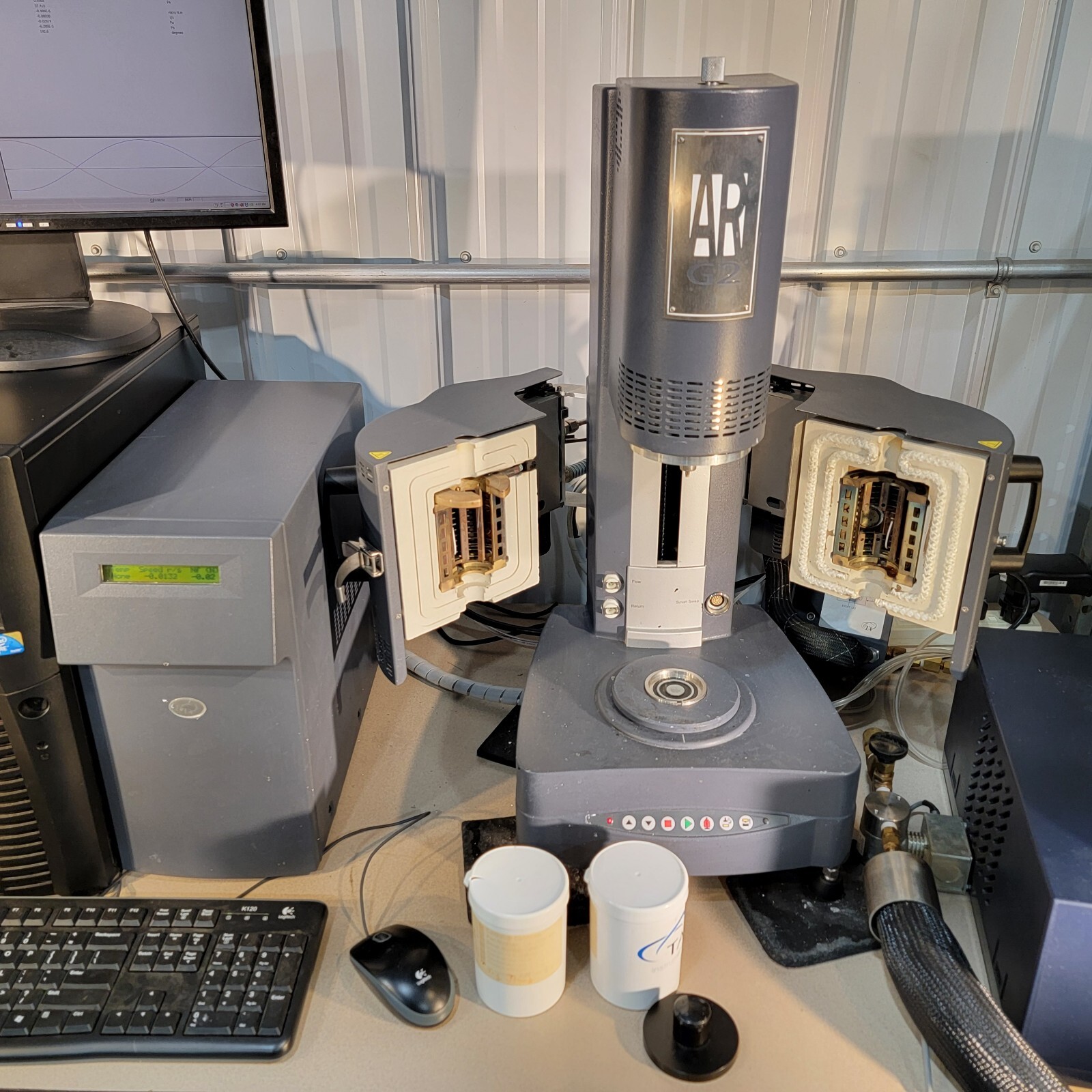 TA AR-G2 Rheometer w/ Controller, Computer, Software, Heat Ex, LN2 Hose and More