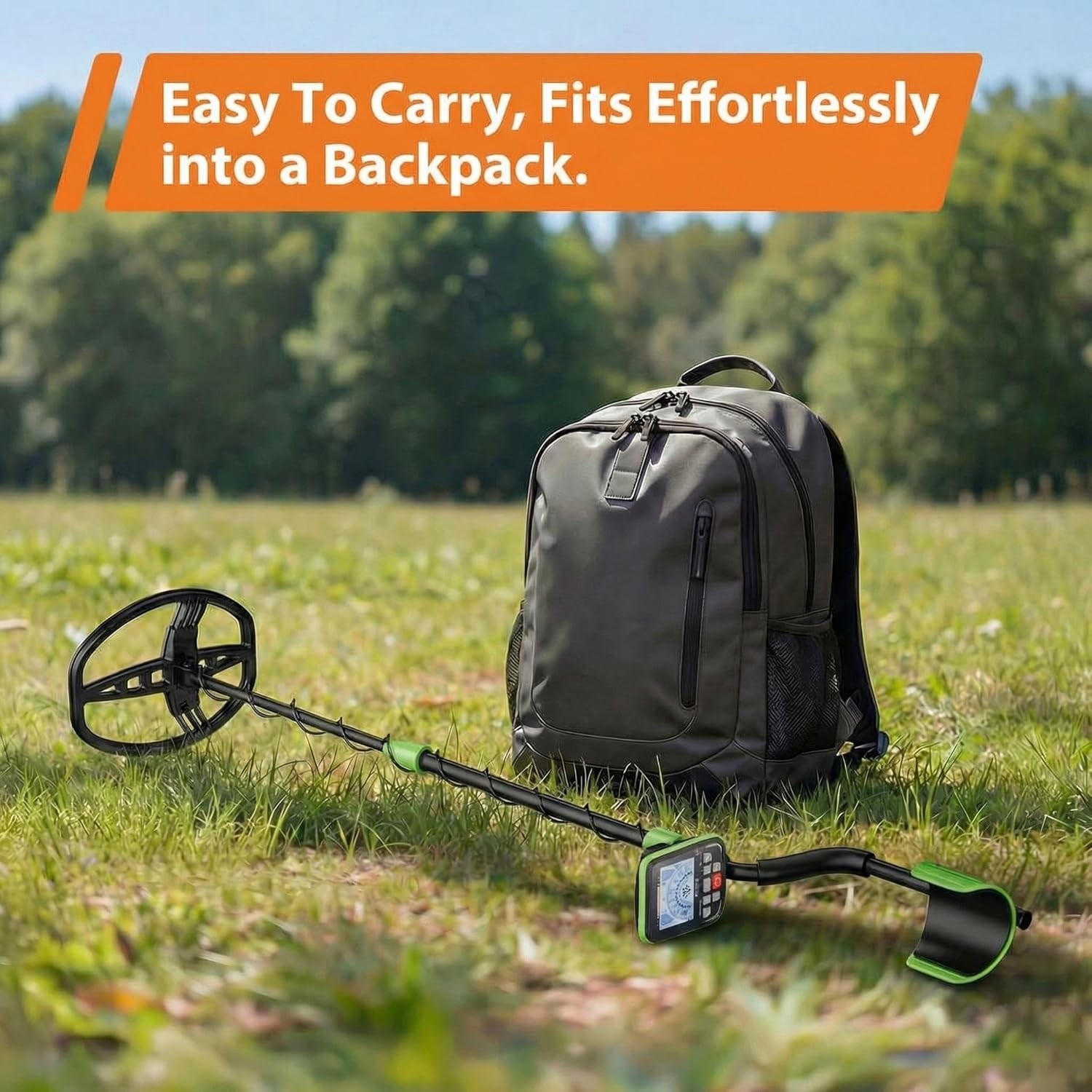 Professional Lightweight Metal Detector 11″ Waterproof Coil LCD Screen Full Kit