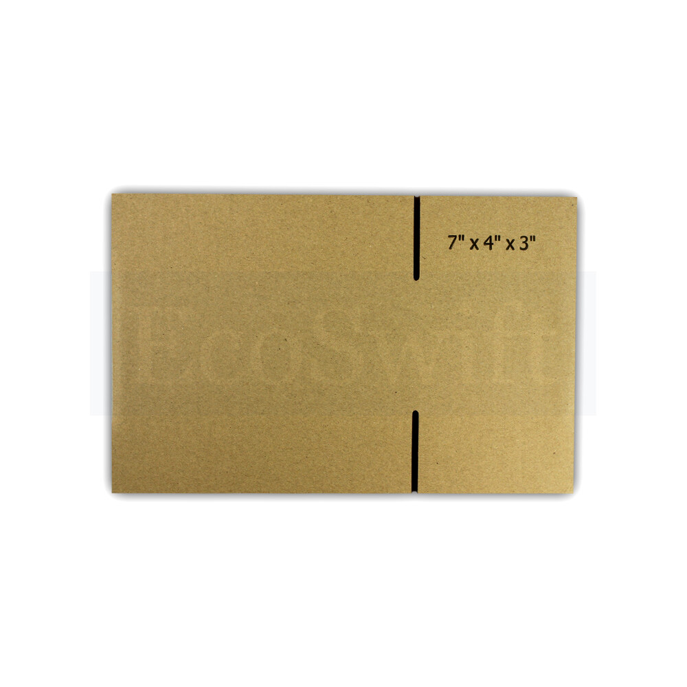 1-Box 7x4x3 EcoSwift Cardboard Packing Moving Shipping Box Corrugated Carton