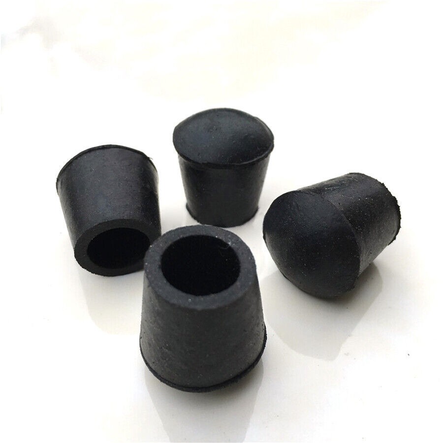 Rubber Chair Leg Caps for 10-45mm Pipes, Black – Non-Slip & Protection