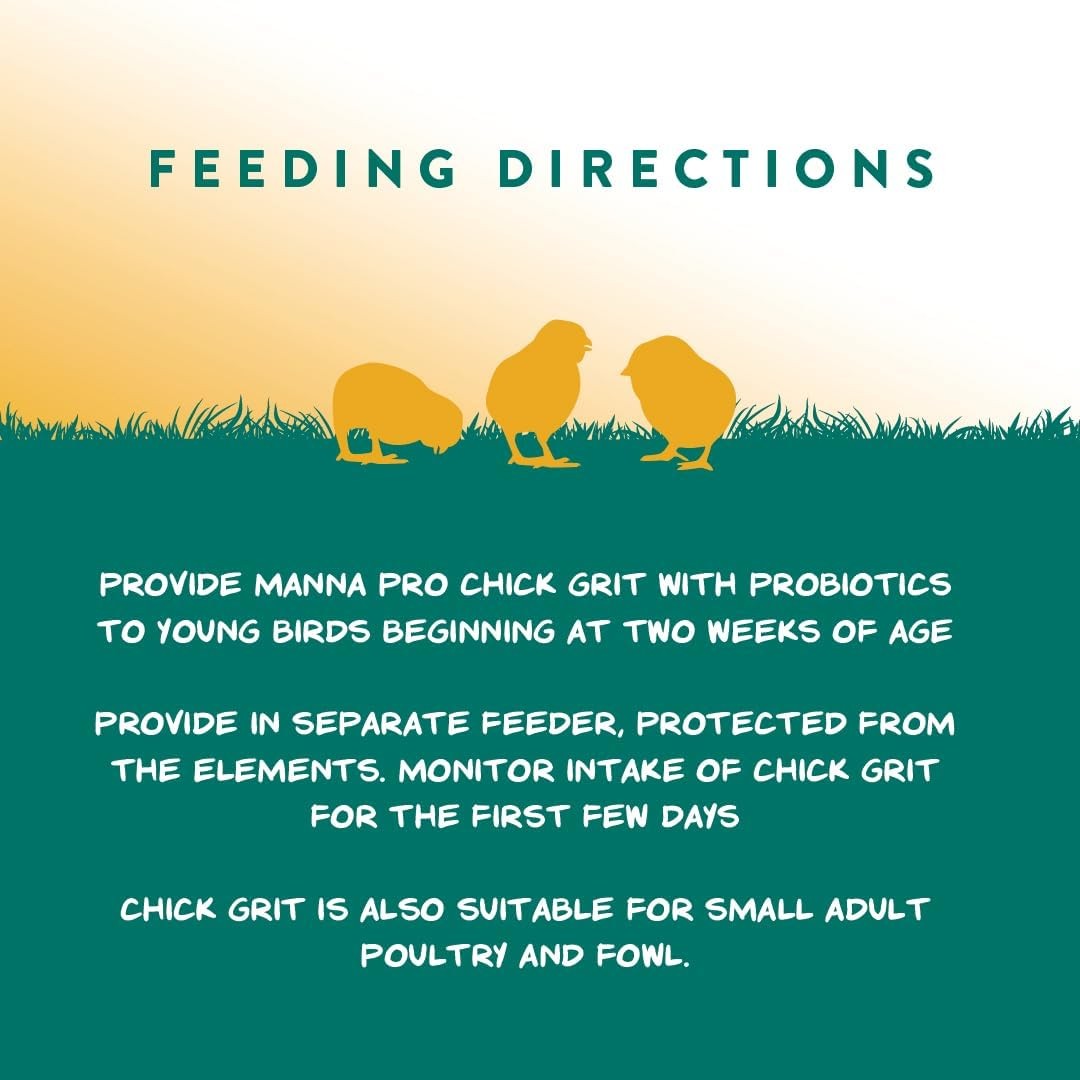 Manna Pro Chick Grit with Probiotics | Formulated 5 Pound (Pack of 1)