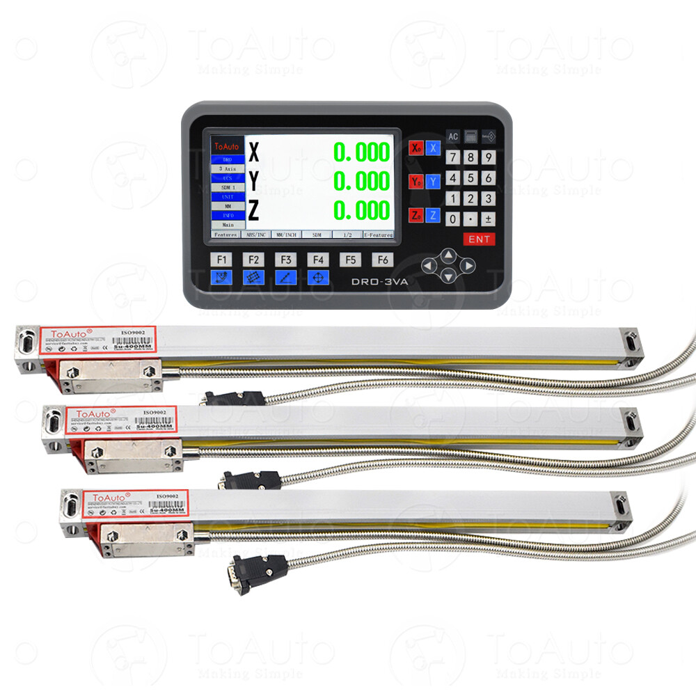 3Axis 14″ 18″ 38″ Linear Glass Scale Bridgeport Kit LCD DRO Digital Readout CNC
