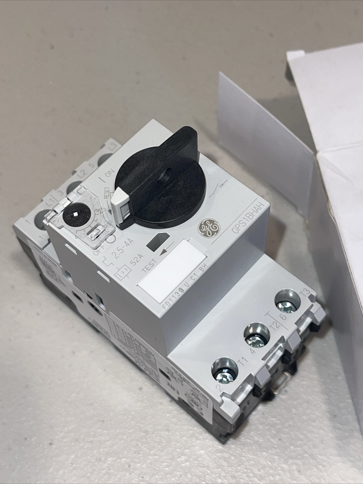 NEW GE GPS1BHAH Manual Motor Starter (Current Range 2.5-4A)